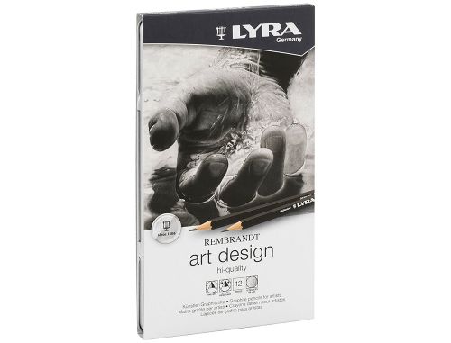 Lapis de grafite lyra rembrand art design caixa de 12 graduacoes 6b-5b-4b-3b 2b-b-hb-f-h-2h-3h-4h , Lyra , 52741 , 4084900020227